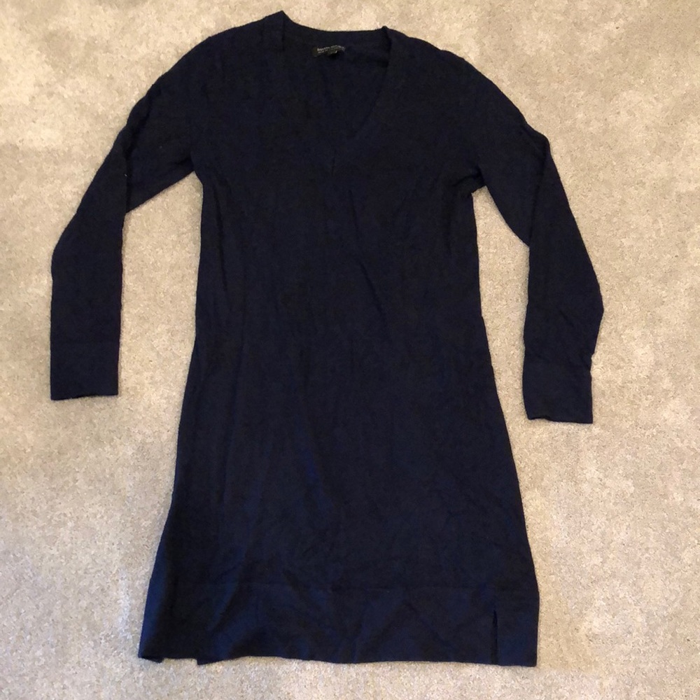 banana republic navy blue sweater dress